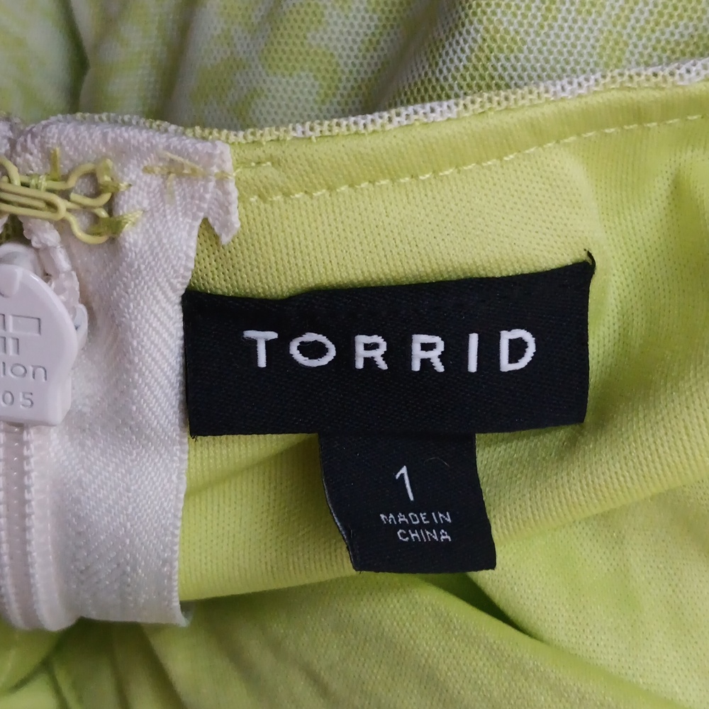 Torrid Mesh Floral Ruffle Midi Dress Size 1X - Picture 10 of 12